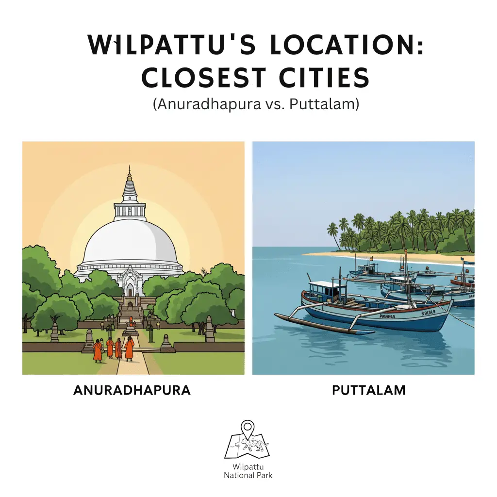 WILPATTUS LOCATION CLOSEST CITIES Anuradhapura Vs. Puttalam